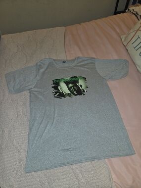 Chromakopia Consert Tee Gray Short-Sleeve Graphic Tee with Green Accent